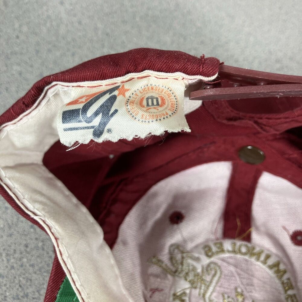 Vtg Retro FSU Hat Cap Spellout Florida State Seminoles Big Logo Noles Snapback - Picture 10 of 12